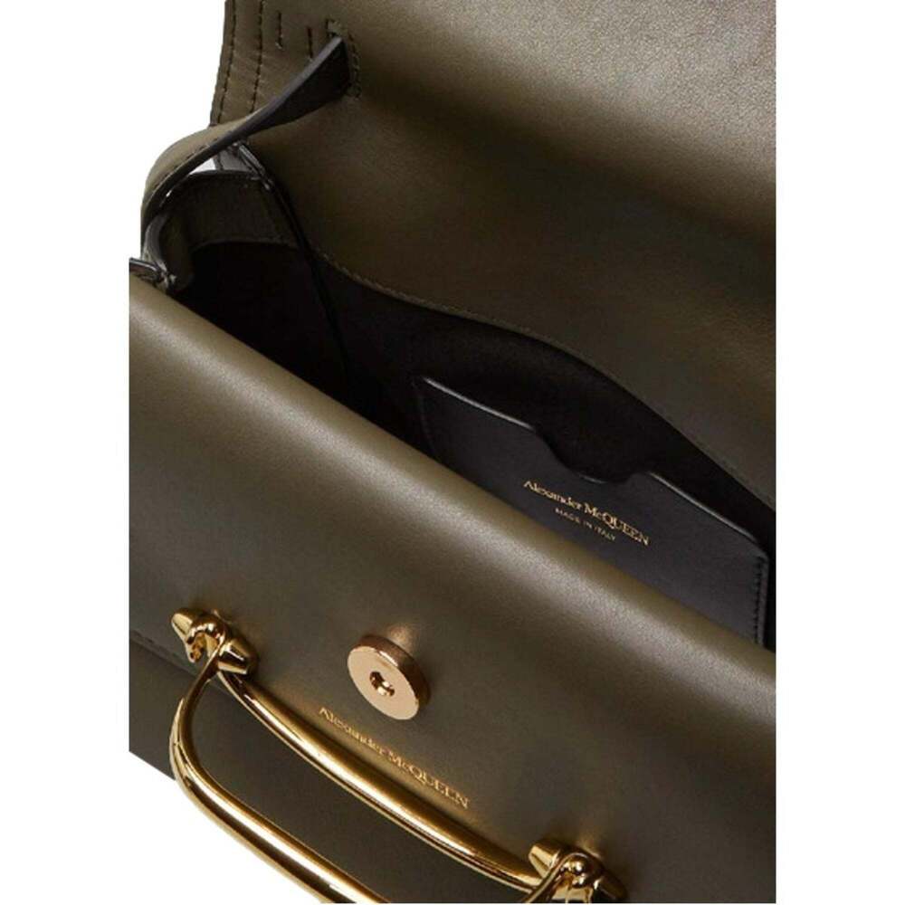 Alexander McQueen The Story Bag Khaki Leather Small Satchel - Picture 5 of 5